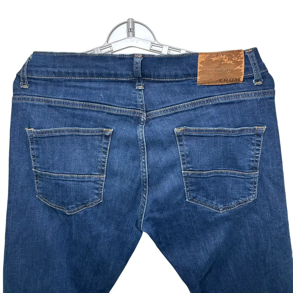Edwin Crom Slim Straight Med Wash Denim Jeans 34x34 Button Fly Turkey Cotton‎